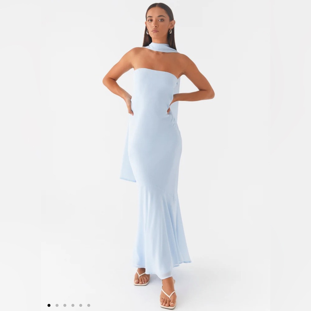 Peppermayo- Under The Pagoda Maxi Dress - Blue